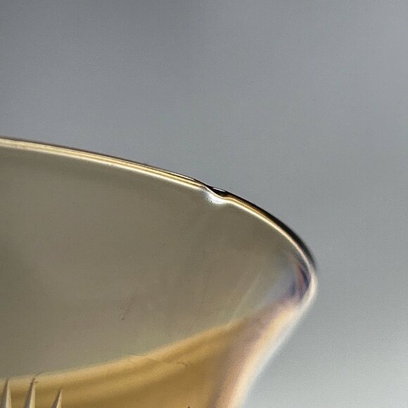 Crystal Wine Glasses | Cut to Clear | Amber, Cobalt, Aquamarine. Mid Century Bar - Picture 6 of 11